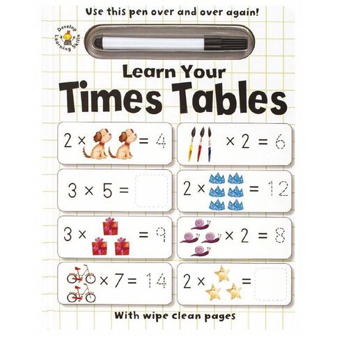 The Wipe Clean: Learn Your Times Tables. Activity for early learning.